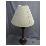 Table Lamp with Wooden Base and Textured Shade