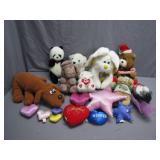 Plush Toy Lot: Bears, Dogs, Bunny, and More