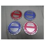 4 Handmade Oyster Can Lid Coasters