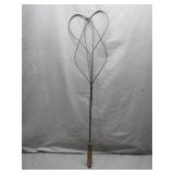 Early Twisted Wire Rug Beater With Wooden Handle