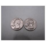 1950 & 1954-D Washington Silver Quarters