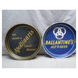 Vintage Apollinaris and Ballantine's Trays