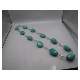 925 Sterling Silver Necklace With Precious Stones