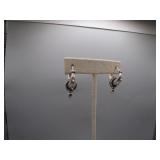 925 Marked Silver Hoop Earrings