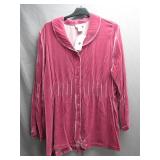 Soft Surroundings Pink Velvet Top