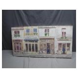 Painted Streetscape of Charming Shops