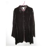 Soft Surroundings Chocolate Velvet Jacket