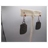 Norse 'Fehu' Religious Pair of Earrings