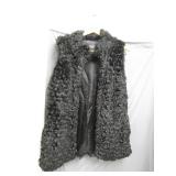 Black Faux Fur Vest, Size XL