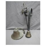 Brass Hand-Crank Door Chime Bell System