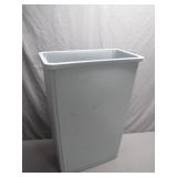 Gray Plastic Rectangular Trash Bin