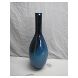 Sleek Blue Glass Vase with Gradient Ombre Design