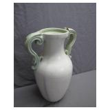 Two-Handled Decorative Ceramic Vase