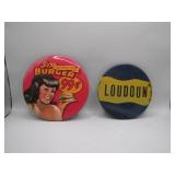 Big Button Pins: Jr. Burger and Loudoun