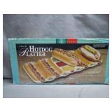 Hotdog Platter With Condiment Trays