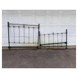 Cast Iron Bed Frame Set With Ornamental Details