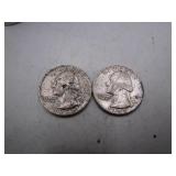 1956-D and 1957-D Washington Silver Quarters