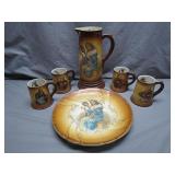 Brunt Art Ware Pitcher and Mug Set