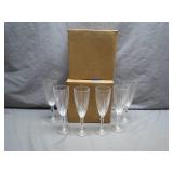 Two Boxes of 12 Glass Flutes Total