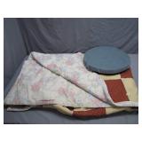 Patchwork Quilt and Rotating Seat Cushion