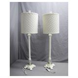 Hobnail White Floor Lamps