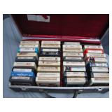 8-Track Tapes In Carrying Case