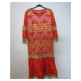 K & K Embroidered Orange Gown