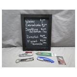 Bar Tools With Chalkboard Display
