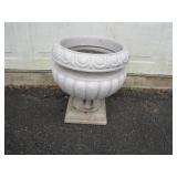 Plastic Flower Pot with Decorative Design