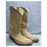 Men's Tan Suede Cowboy Boots