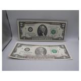 2017-A & 1976 Series Silver Certificate $2 Bills