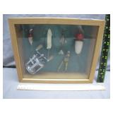 Framed Collection of Vintage Fishing Lures