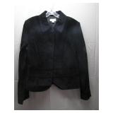 Ann Taylor Loft Black Suede-Like Jacket