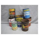 Seven Vintage Coffee Tins