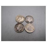 (4) 1960s Roosevelt Silver Dimes