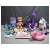 Doll and Unicorn Playset Bundle