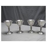 Four Spanish Plator Goblets