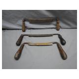 Three Woodworking Draw Knives