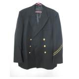Double-Breasted Black Uniform Jacket