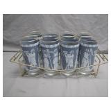 Greek Theme Drinking Set with Gold Detailing