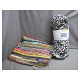 Two Rugs: Jaquard Damask and Woven Rainbow