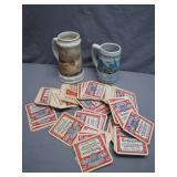 Collectible Beer Steins with Coasters