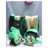 Green Protective Leg Braces