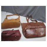 Three Leather Handbags