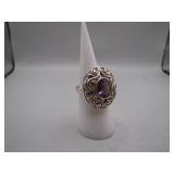 925 Marked Sterling Silver Ring, Size 8