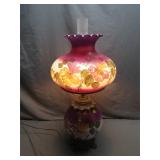 Hand-Painted Floral Double Globe Lamp