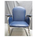 Mid-Century Modern Metal and Vinyl Chair