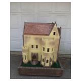 Handmade Doll Castle on Caster Base