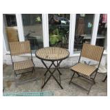 Foldable Bistro Patio Table And Chair Set