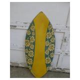 Shark Skin Skimboard With Hibiscus Design